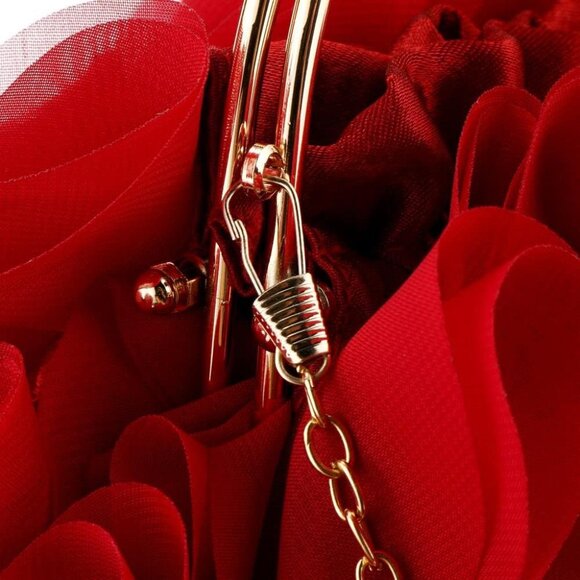 Women’s Polyester Clutch Purse with Detachable Chain Small Crossbody Bag for Par - Picture 6 of 9